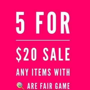 🍭 5/$20 Look for the Lollipop for Bundle Savings!